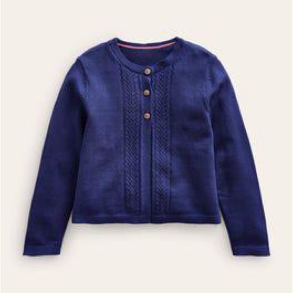 Navy Blue Mini Boden Cardigan